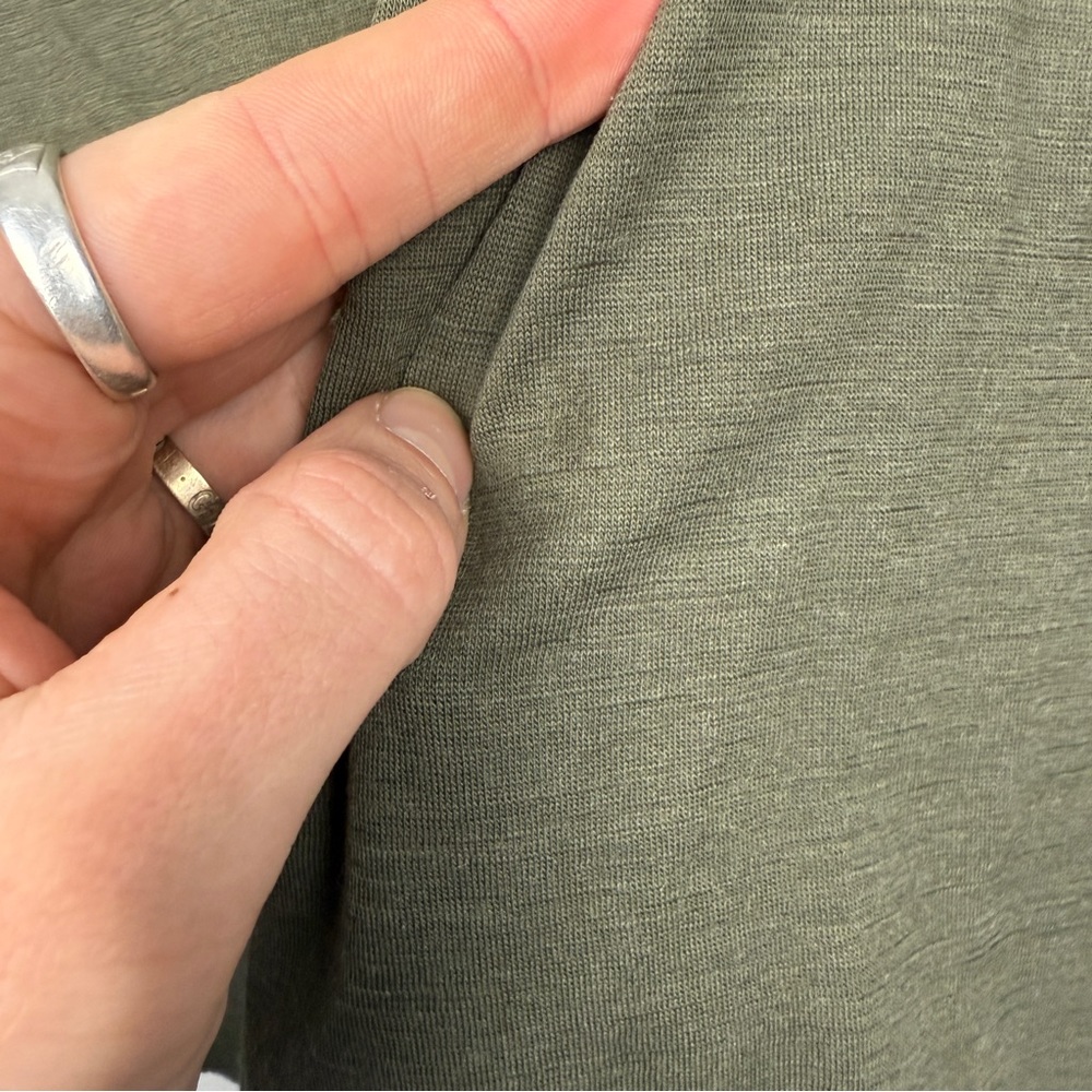 Rag & Bone Wool Long Sleeve Green Tee - Picture 5 of 6